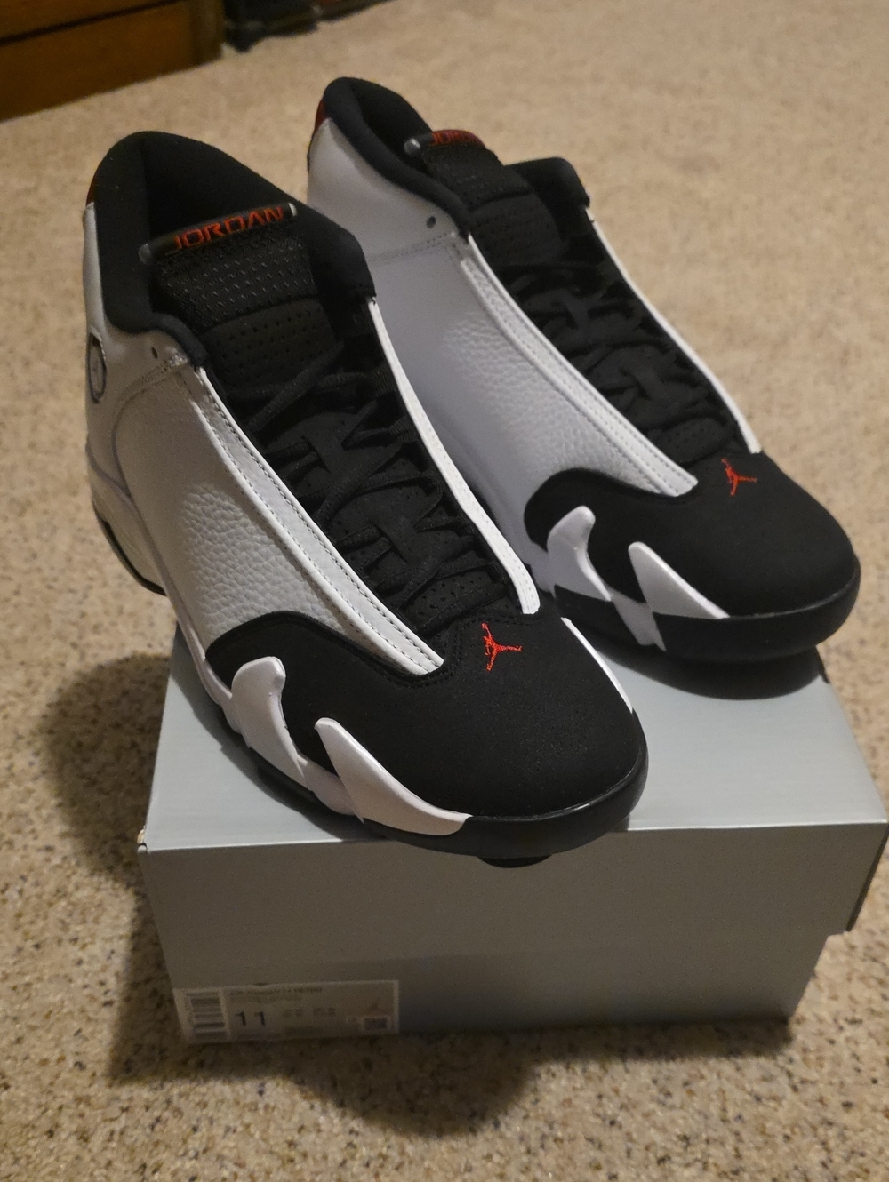 Jordan Black, White & Red Retro Basketball Shoes